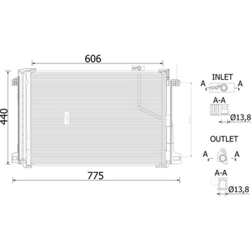 Mahle condenser for mercedes - condenser,