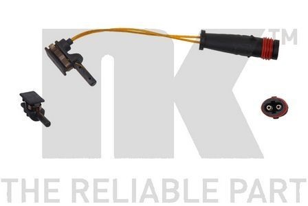 Front brake pad - front, warning